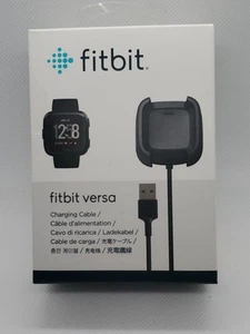 Câble de charge USB Fitbit Versa noir 100% authentique original - Photo 1 sur 4