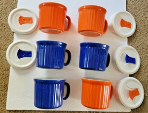 Lote de 6 colores CorningWare gres 20 oz. Taza de sopa con tapa ventilada - Imagen 1 de 6