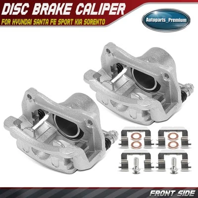 2x Pinza de freno delantera con soporte para Hyundai Santa Fe Sport Kia Sorento Foto 1 de 4