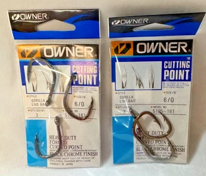 Owner 6/0 Gorilla Live Bait Hook 3 Haken pro Packung 2er Set 5105-161 - Bild 1 von 2