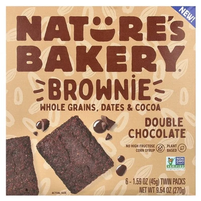 Brownie, Double Chocolate, 6 Twin Packs, 1.59 oz (45 g) Each - Image 1 of 3