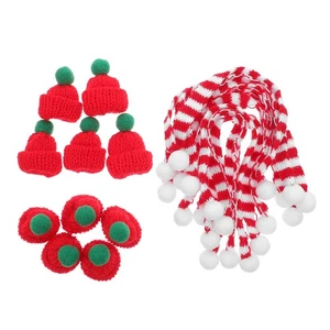  Mini sombreros de punto para manualidades pequeños gorras de muñeca de punto de Navidad de 20 piezas - Imagen 1 de 9