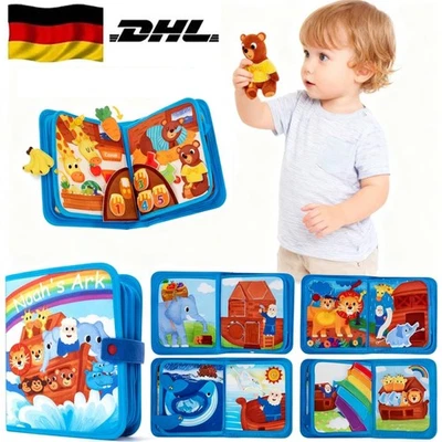 Quiet Book 3D Filz Busy Board!Lernen Montessori Spielzeug Pädagogische Stoffbuch - Bild 1 von 4