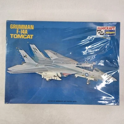 Vintage Minicraft Hasegawa 1134 Grumman F-14A Tomcat US Navy Model Kit 1/72 NEW - Image 1 of 4