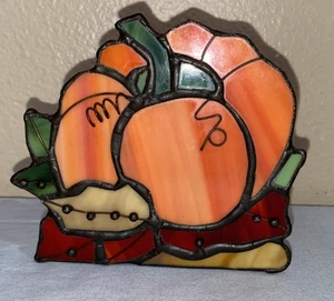 Stained glass pumpkin tea light candle holder Avon (ToteYYY) - Picture 1 of 6