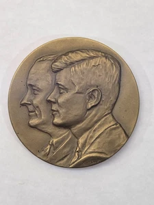 RARE 1961 John F. Kennedy & Lyndon B Johnson Inaugural Bronze Medal Numbered - Picture 1 of 8