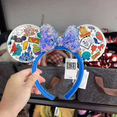 Diadema 2025 Disney Parks Play In The Parks Ears Castle Epcot Dole Whip US POST Foto 1 de 4