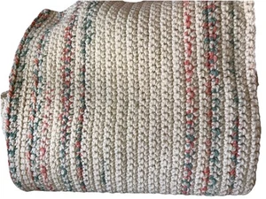 Crochet Blanket Afghan HandMade Throw Multicolor Pastel Tight Knit - Picture 1 of 5