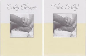 2-SET BABY SHOWER INVITATIONS & NEW baby ANNOUNCEMENTS Fill-In Cards Invites new - Picture 1 of 1