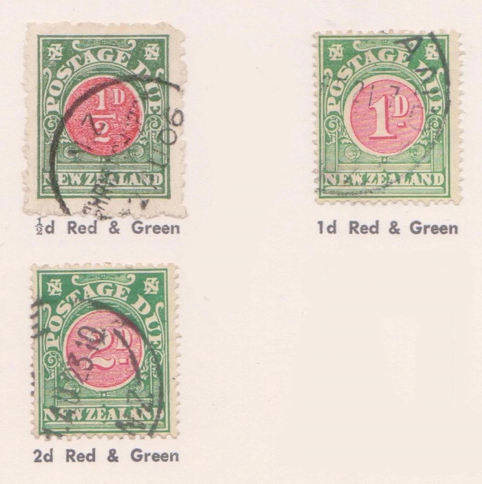 (F182-137) 1902 NZ part DX58of 3stamps postage dues 1/2d to 2d (EL)  (KW68) — 第 1/1 张图片