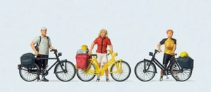 HO/OO Scale Preiser 10643 Standing Cyclists in Sportswear BNIB - Picture 1 of 2