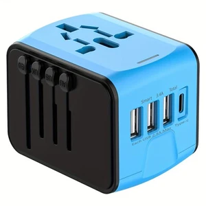 International Universal High Speed 2.4A 4 USB Type-C 3.0A Port Travel Adapter - Picture 1 of 10