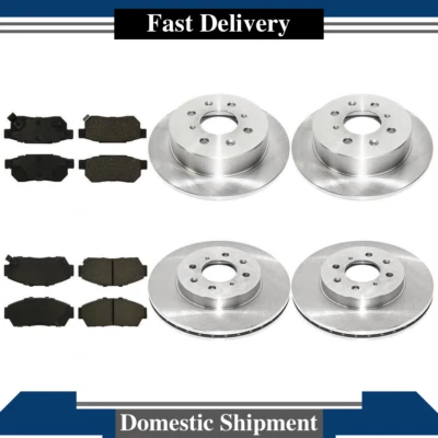 Se adapta a rotores de freno delanteros traseros y pastillas de freno de cerámica Acura Integra 1995-1996 Foto 1 de 4