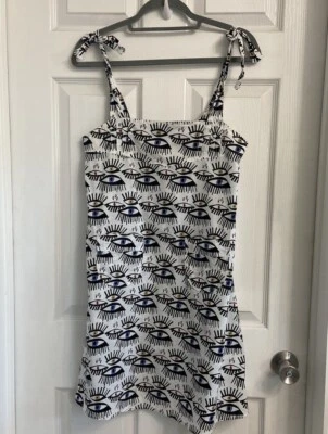 Teeberry & Weave ModCloth Sleeveless Sheath Dress Size Small Eye Print Summery - Image 1 of 4