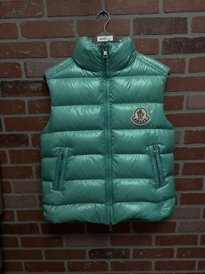 Size 1 -MONCLER Blue Puffer Vest ”Awake” Collaboration 100% Authentic Quick Ship - Image 1 of 4