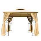 Outsunny cw/ Mesh Curtain Sidewalls + Vented Canopy Top 2-Tiered Beige