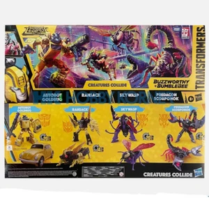 Hasbro Transformers Legacy Buzzworthy Bumblebee Creatures Collide 4-Pack New - Picture 1 of 8