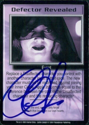 Claudia Christian Signed Babylon 5 Defector Revealed Promo Card JSA Authentic - Image 1 of 3