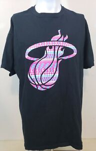  Miami Heat - Miccosukee Tribal Promo TShirt - Size XL Black and Pink