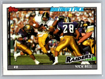 Nick Bell 1991 Topps #107 Los Angeles Raiders - Image 1 of 2