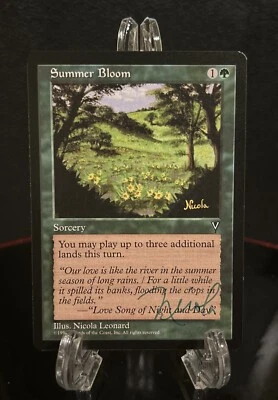 SUMMER BLOOM Visions 1996 MTG Artist Proof Signed Nicola Leonard Near Mint AP - Image 1 of 2