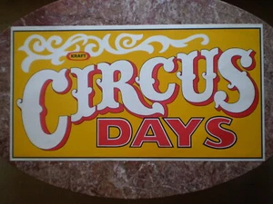 VINTAGE 1970's KRAFT CIRCUS DAYS LITHOGRAPH PRINT/POSTER 36" x 19 1/4" - Picture 1 of 6