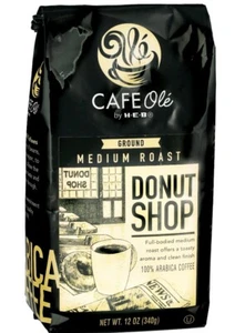 CAFE Olé by H-E-B Medium Roast Donut Shop Ground Coffee, 12 oz - Picture 1 of 1