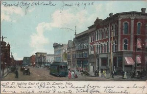 Postal O St mirando al este de 10th St Lincoln Nebraska NE - Imagen 1 de 2
