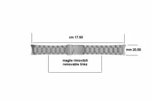 Bracciale HAMILTON 20mm H695694102 H695.694.102 H694390 H694190 Meccanico 38 nuovo - Foto 1 di 3