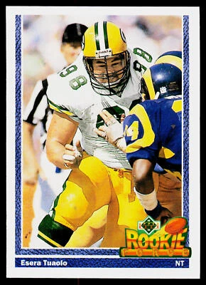 Esera Tuaolo, 1991 Upper Deck, #635, Green Bay Packers, RC - Image 1 of 2