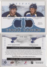 2012 Artifacts Tundra Tandems Dual Jerseys Blue Kevin Shattenkirk Chris Stewart