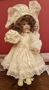 porcelain baby doll OOAK handmade by my great aunt, clothes hand sewn, early 90s - Picture 1 of 1
