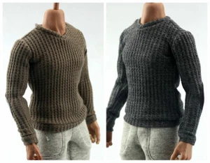 C001-1 1/6 Scale Soldier Elbow Patch Sweater Model for 12" Figure Doll Toys - Picture 1 of 13
