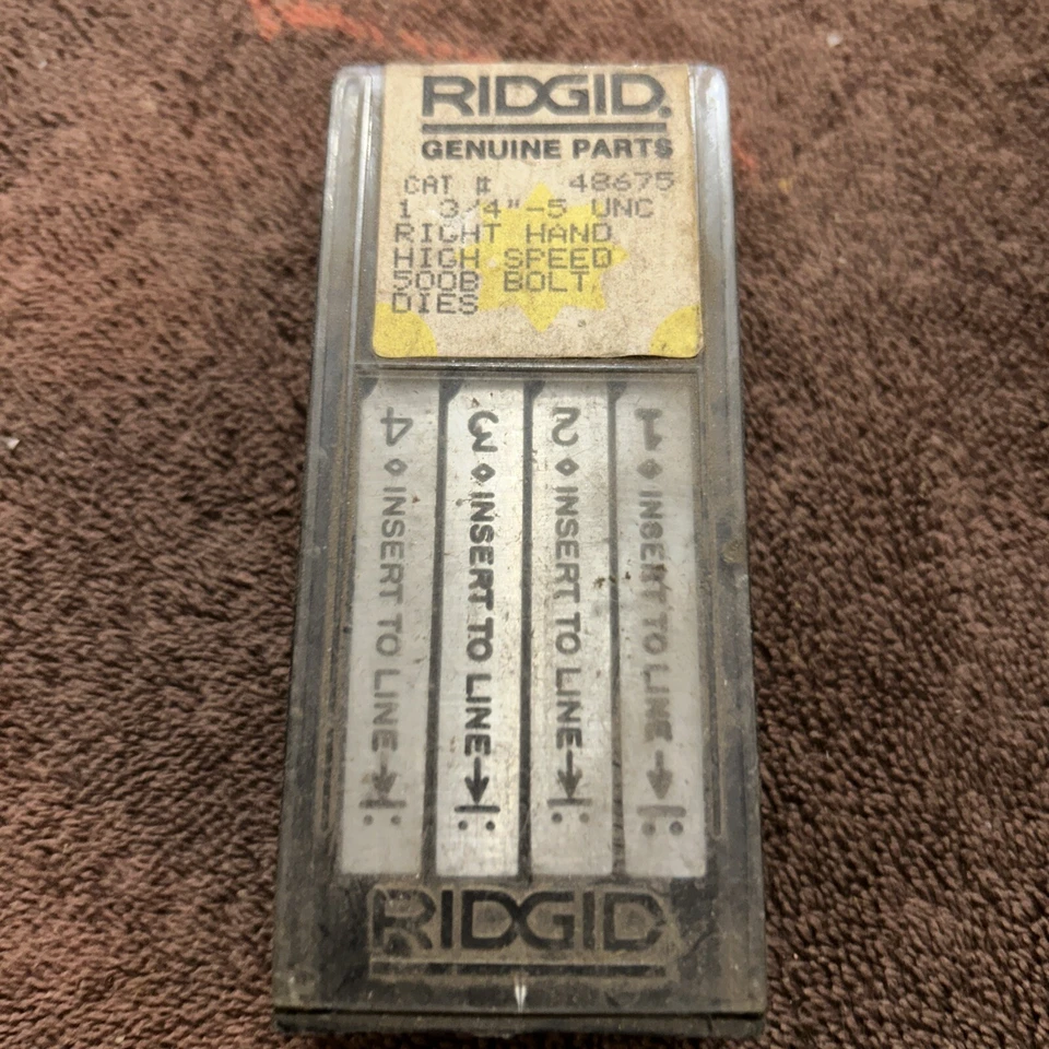 RIDGID 48675 1 3/4''-5 UNC H.S UNIVERSAL BOLT DIE SET - Image 1 of 1