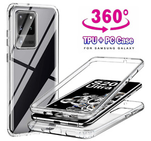 CLEAR FULL 360 Case Samsung S21 FE S22 A12 S20 A22 A52s Shockproof Phone Cover