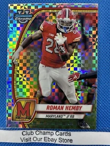 2024 #65 Roman Hemby Bowman University Cromo Fútbol X-Fractor Maryland - Imagen 1 de 2