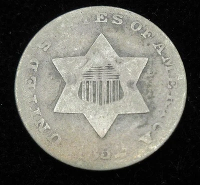 1852 Three Cent Silver Piece Lot#444 - Image 1 of 2