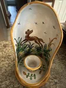 Artemis Taper Candle Holder W/Deer & bird Design-Spain- Rare - Picture 1 of 6
