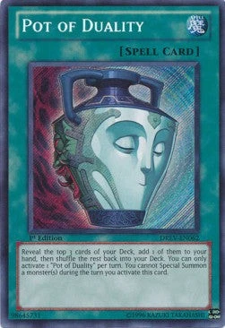 YuGiOh Pot of Duality DREV-EN062 Secret Rare Amerikanisch Light Played unl. - Bild 1 von 2