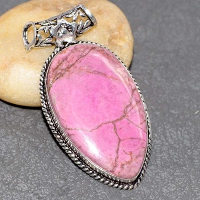 Cobalt Calcite 925 Silver Plated Handmade Pendant 2" Best Gifts GW - Image 1 of 3