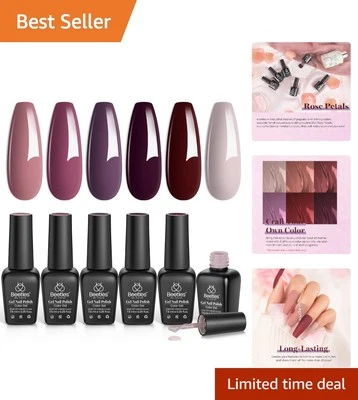 Beetles Gel Nail Polish Set - 6 Toxin-Free Colors for Stunning Nail Art