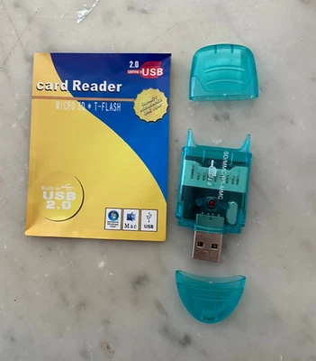 LETTORE SCRITTORE SD HC MMC CARD READER USB 2.0 PENDRIVE SDHC TF fino a 64GB - Immagine 1 di 3