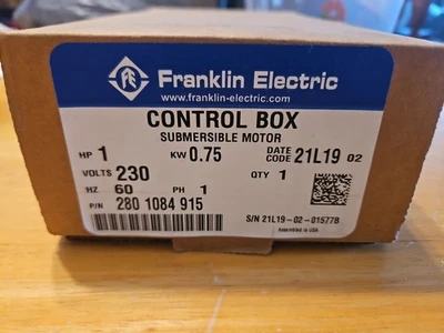 Bomba de agua sumergible Franklin QD caja de control 1 HP 230V 1PH # 2801084915  Foto 1 de 4