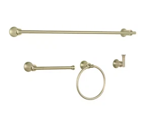 Glacier Bay Oswell Juego de 4 Piezas Barra de Toallero 24", Soporte TP, Anillo de Toalla y Gancho para Bata - Imagen 1 de 7