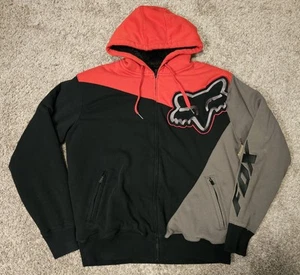 DE COLECCIÓN Y2K Fox Racing Sasquatch Sudadera con Capucha Cremallera Hombres XL Forrada de Piel Logo de Pantano - Imagen 1 de 10