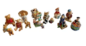 Penny Whistle Lane Lot Of 15 Teddy Bears Kittens Cats Mice Jester Peter Fagan - Picture 1 of 15