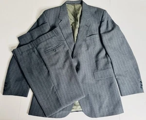 Vintage Levi Strauss Business Class Pinstripe Gray Suit Set USA Size 44L - Picture 1 of 21