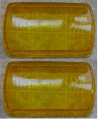  2 aftermarket Jaguar XJS DRIVING fog LIGHT lamp YELLOW LENS fits Hella 155  - Image 1 of 2