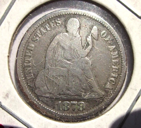 1878-CC LIBERTY SEATED DIME 10C CARSON CITY MINT NICE RARE DATE COLLECTOR COIN Cover