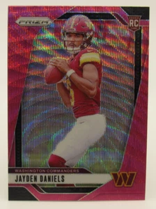 Jayden Daniels 2024 Prizm Pink Wave Refractor Rookie RC Washington Commanders - Bild 1 von 2